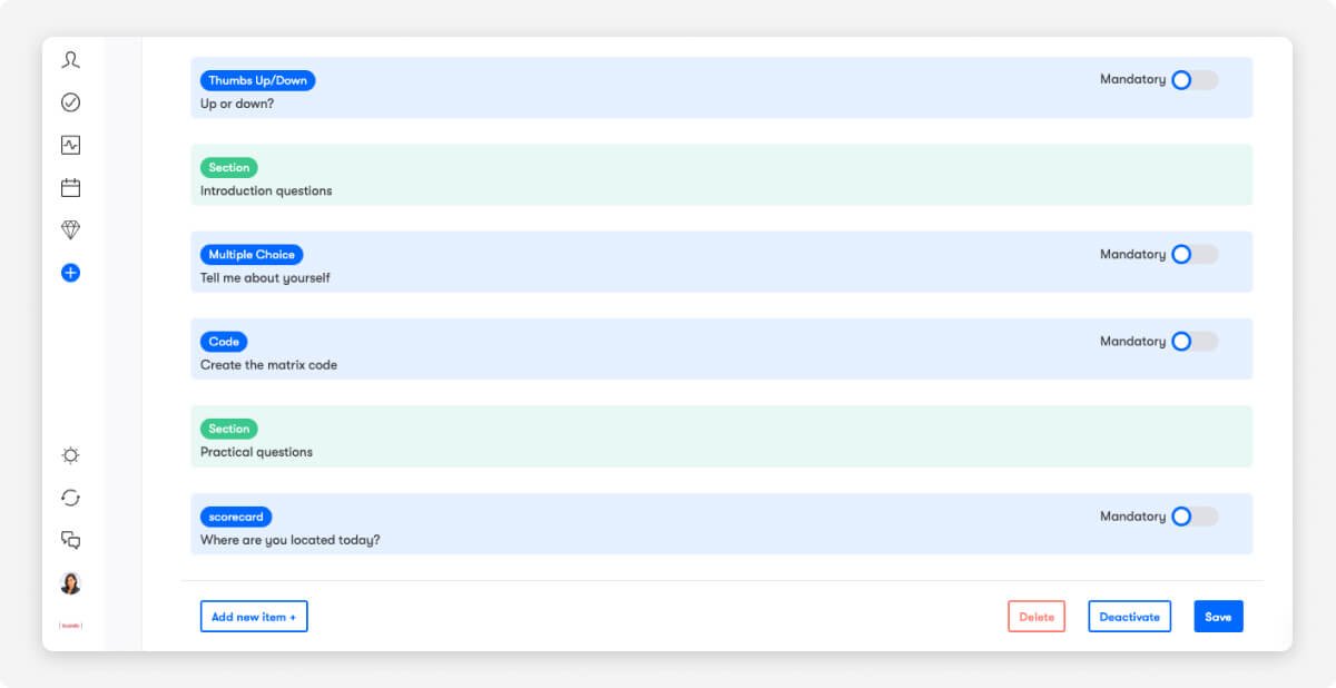 Categorize questions