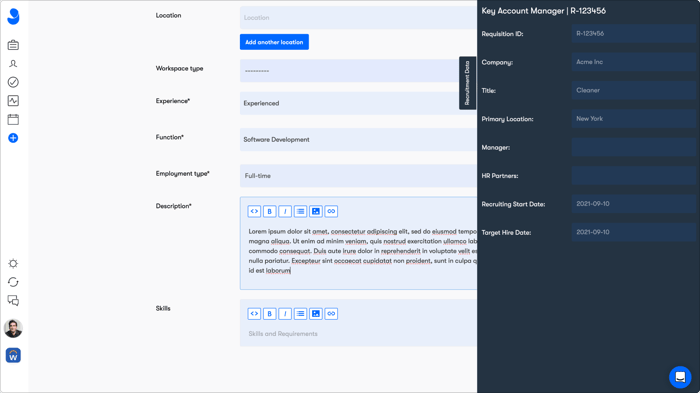 Use the data from Workday to populate your job ad in Jobylon
